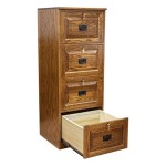 4 Drawer Wooden File Cabinet