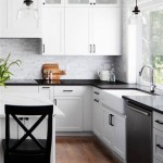 White Cabinets With Dark Handles