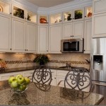 White Kitchen Cabinets Brown Granite Countertops