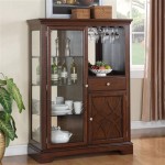 Wood Curio Cabinet With Glass Doors